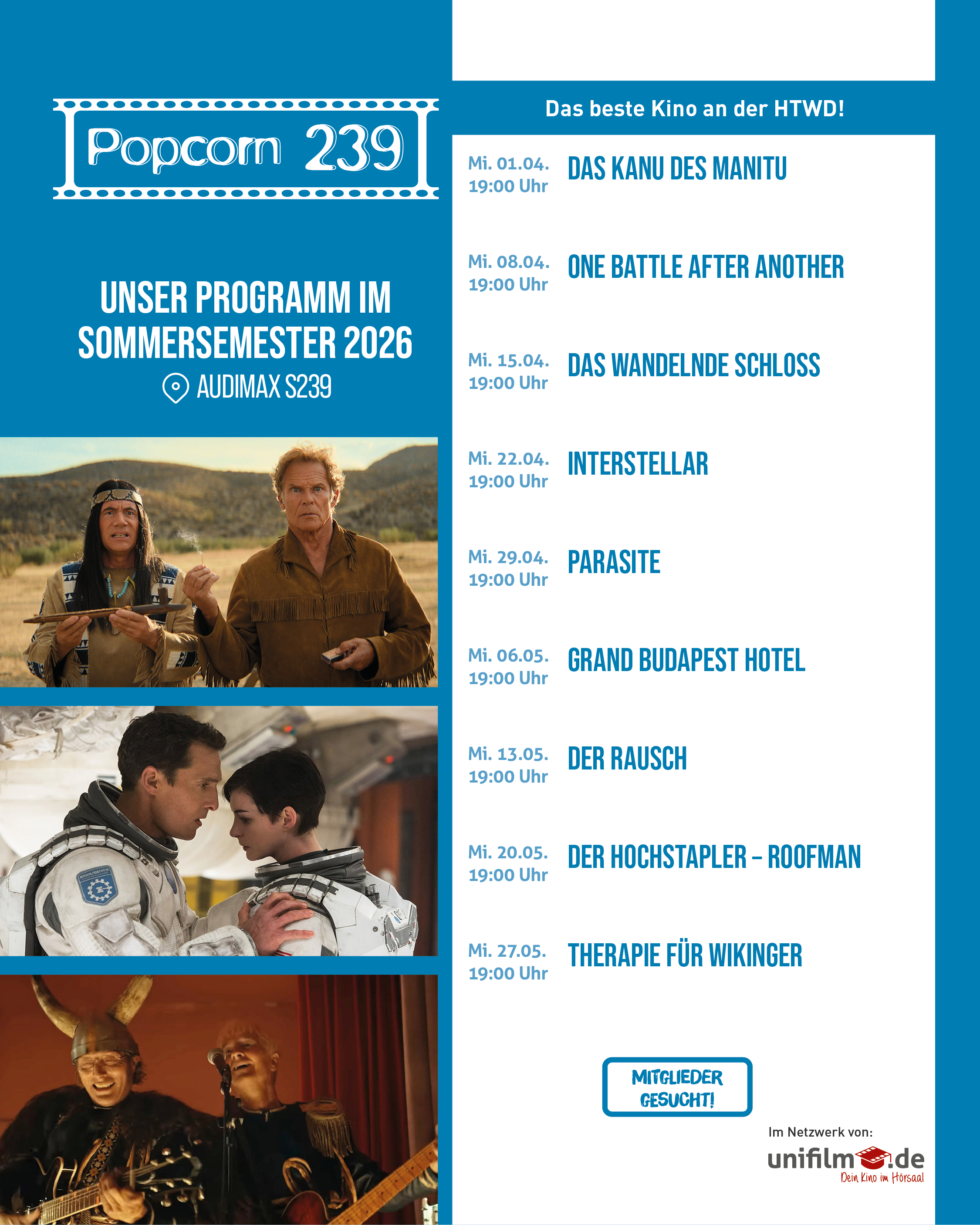 Popcorn 239 Kinoprogramm SoSe 2026
