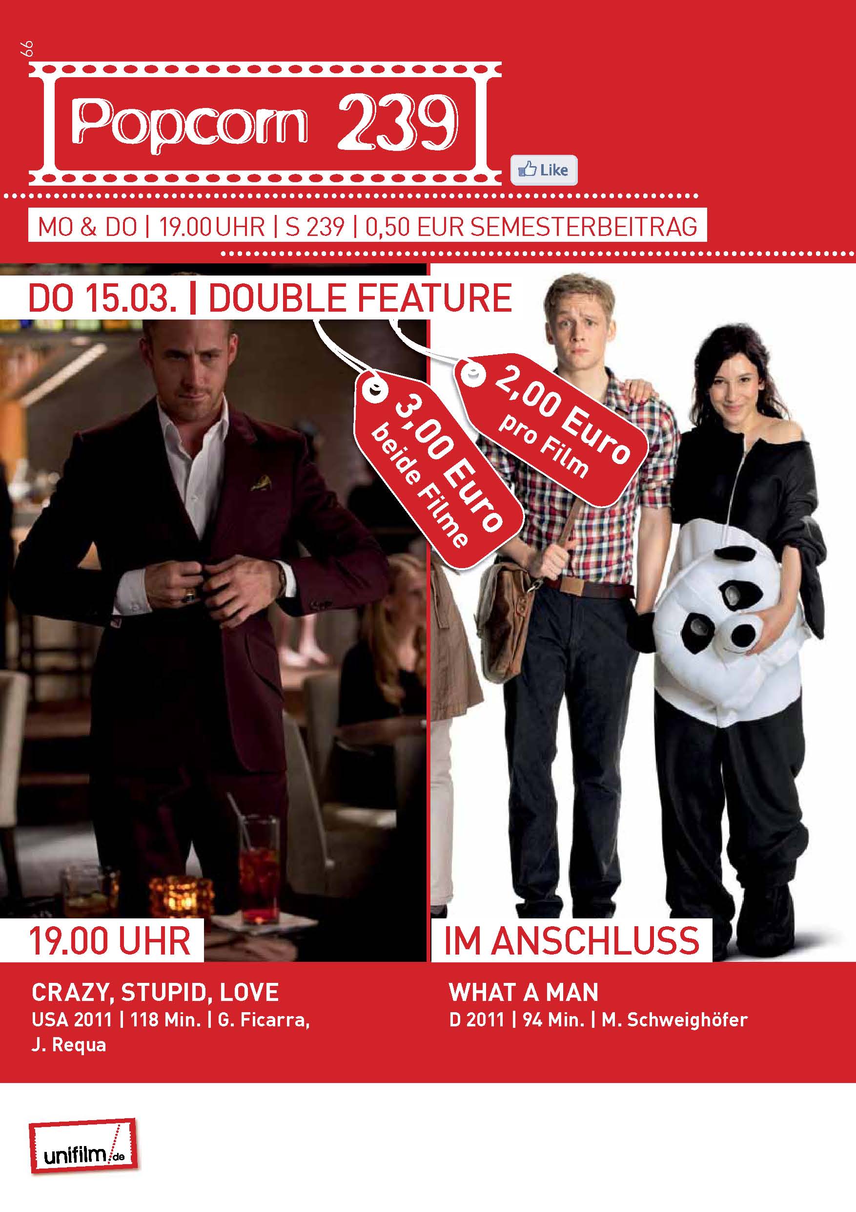 double feature: Crazy, stupid, love. / what a man