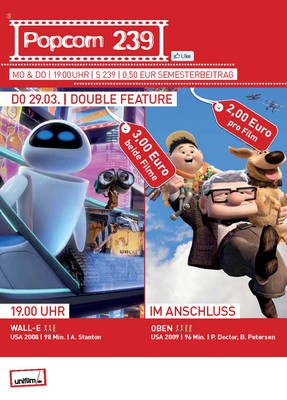 double feature: Wall-E - Der letzte räumt die Erde auf / Oben